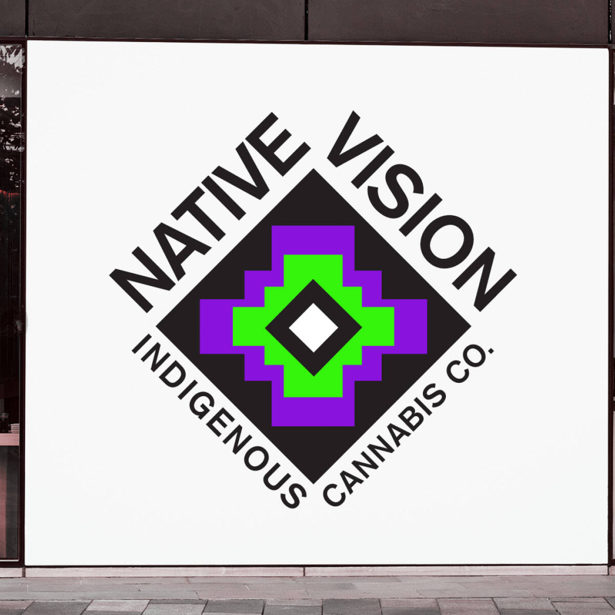 Native vision indienous cannabis dispensary modern logo design ft