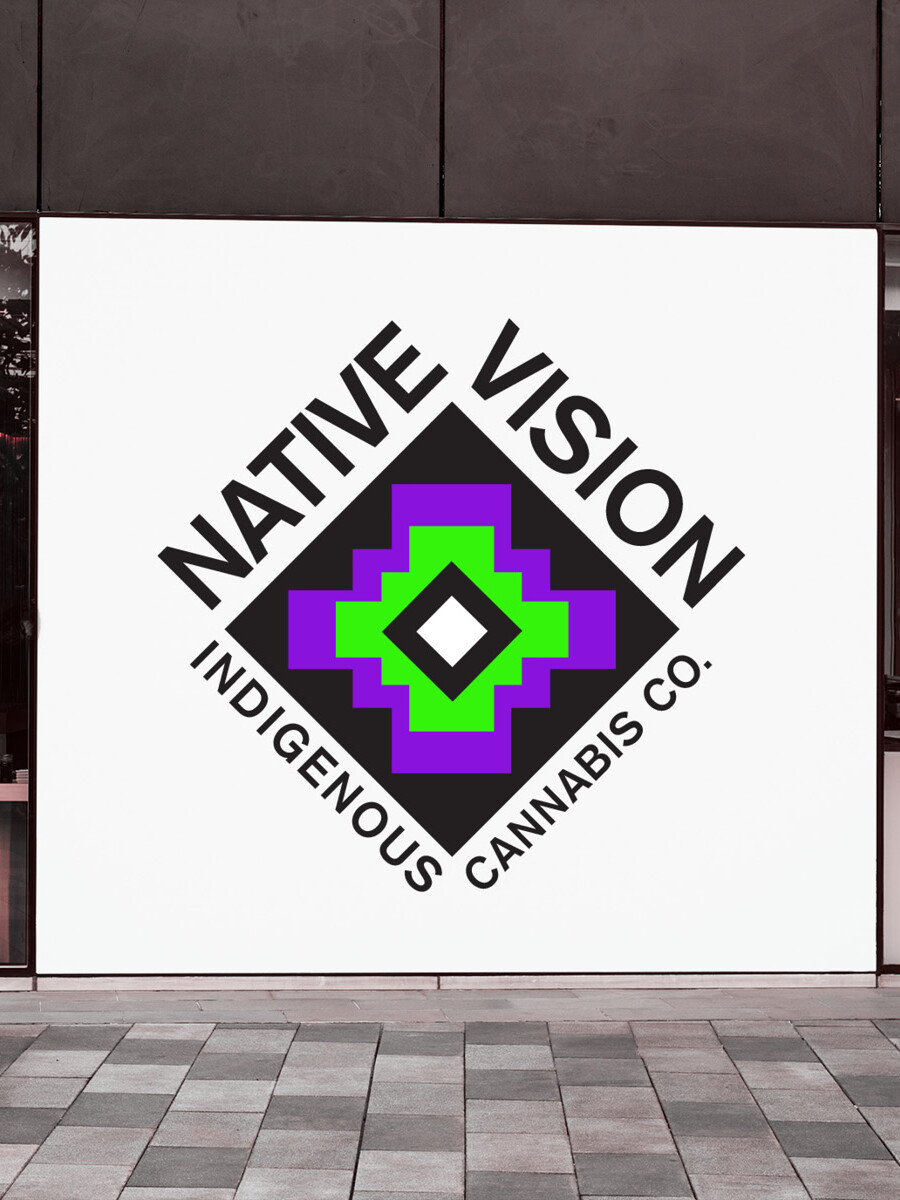 Native vision indigenous cannabis dispensary modern logo design5