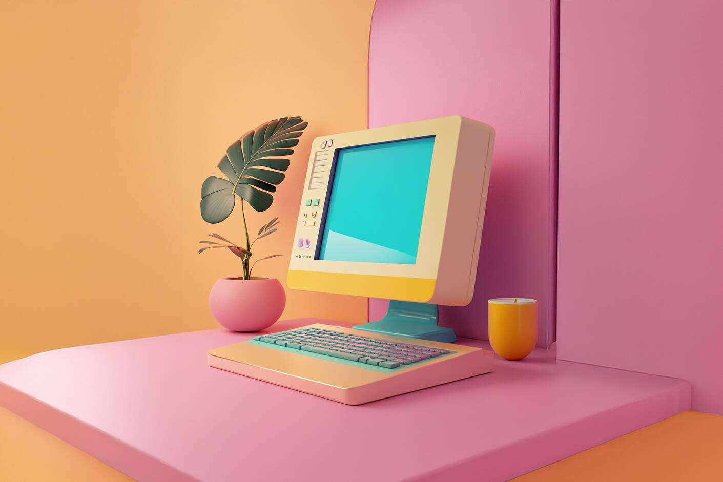 A_desktop_computer_colourful_outdated-website