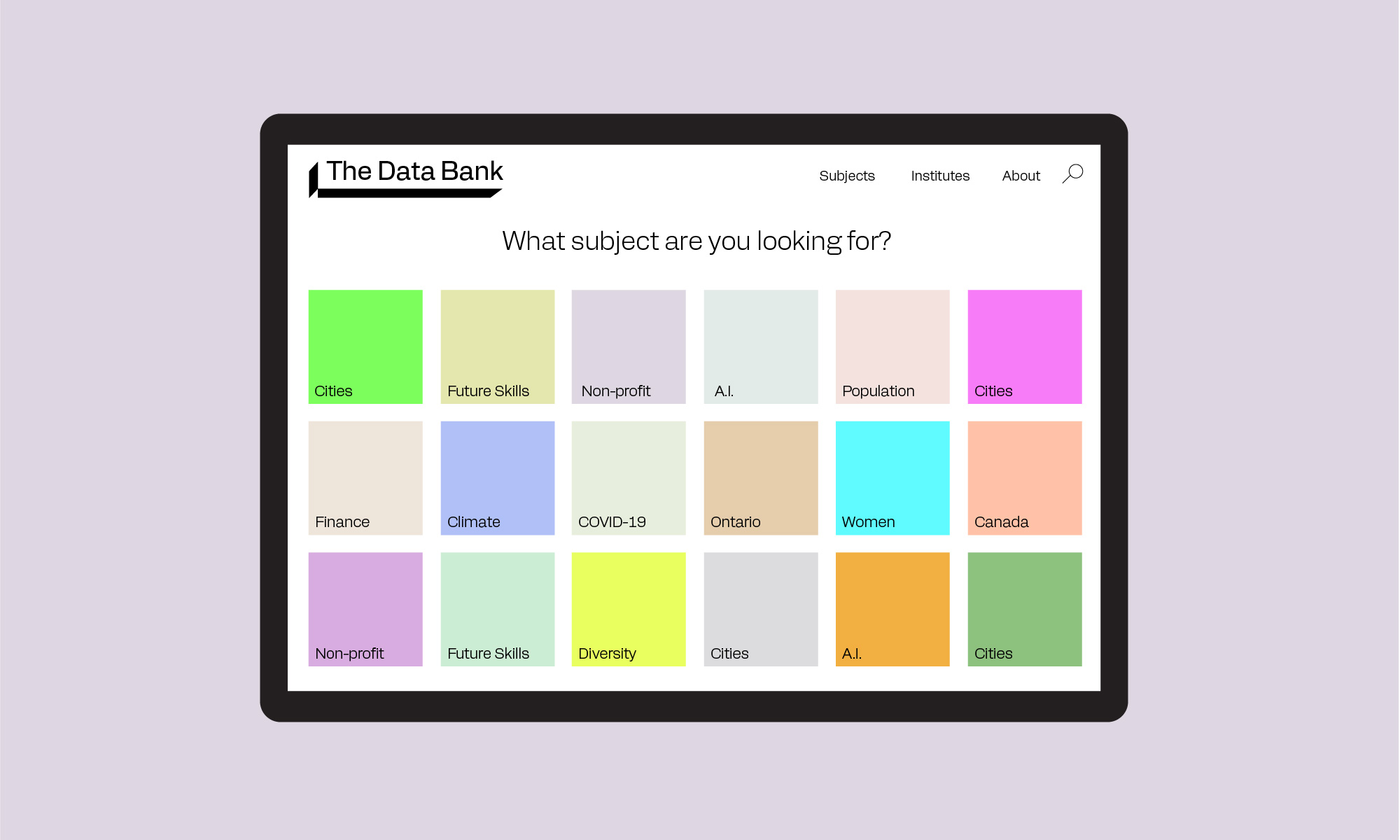 the data bank canadian research website design