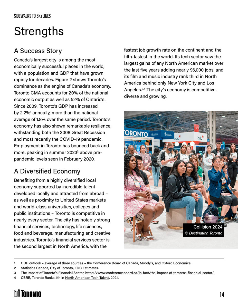 City of Toronto strategic report design