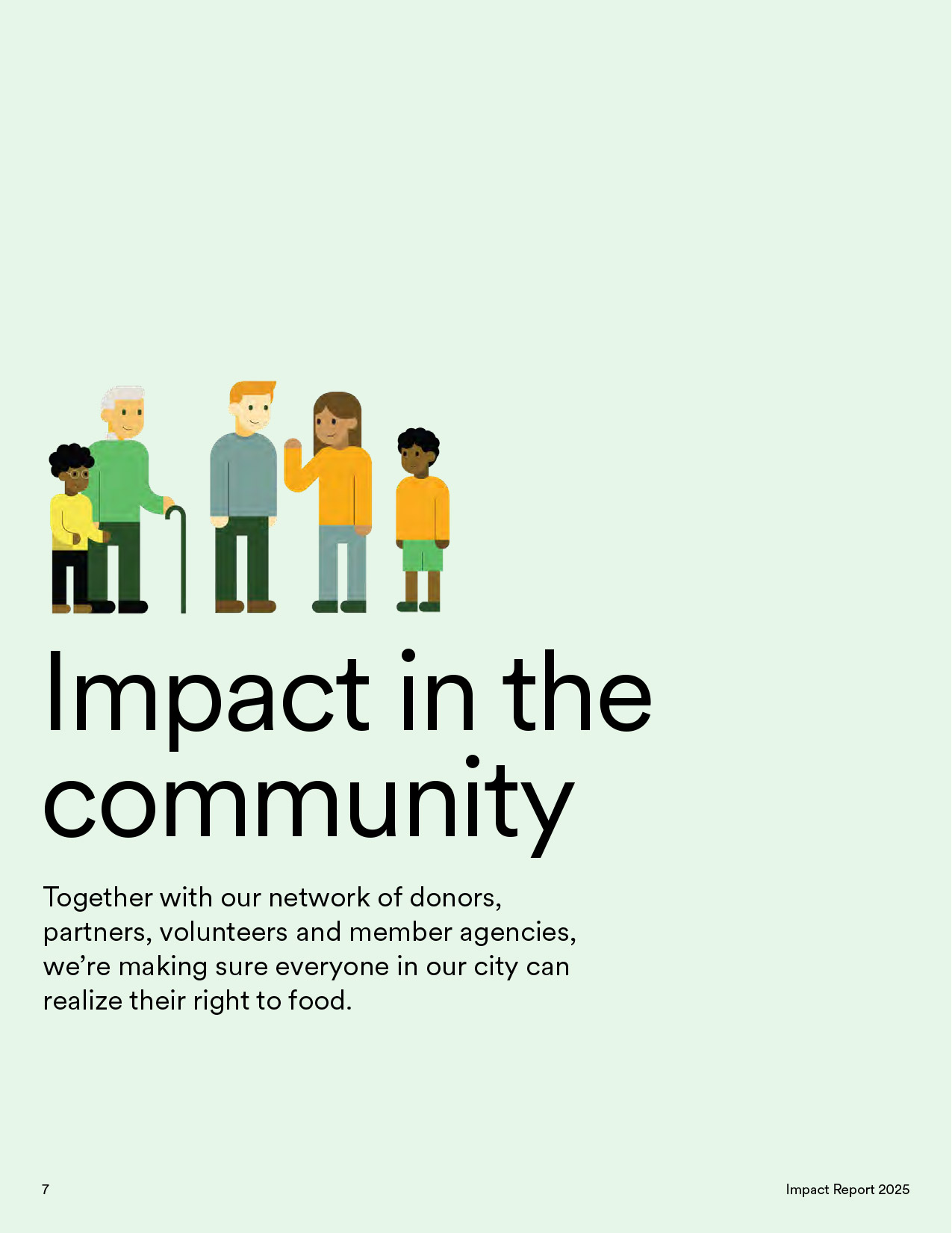 Daily Bread Food Bank 2025 Impact Report – accessible report design by Universe Design Studio