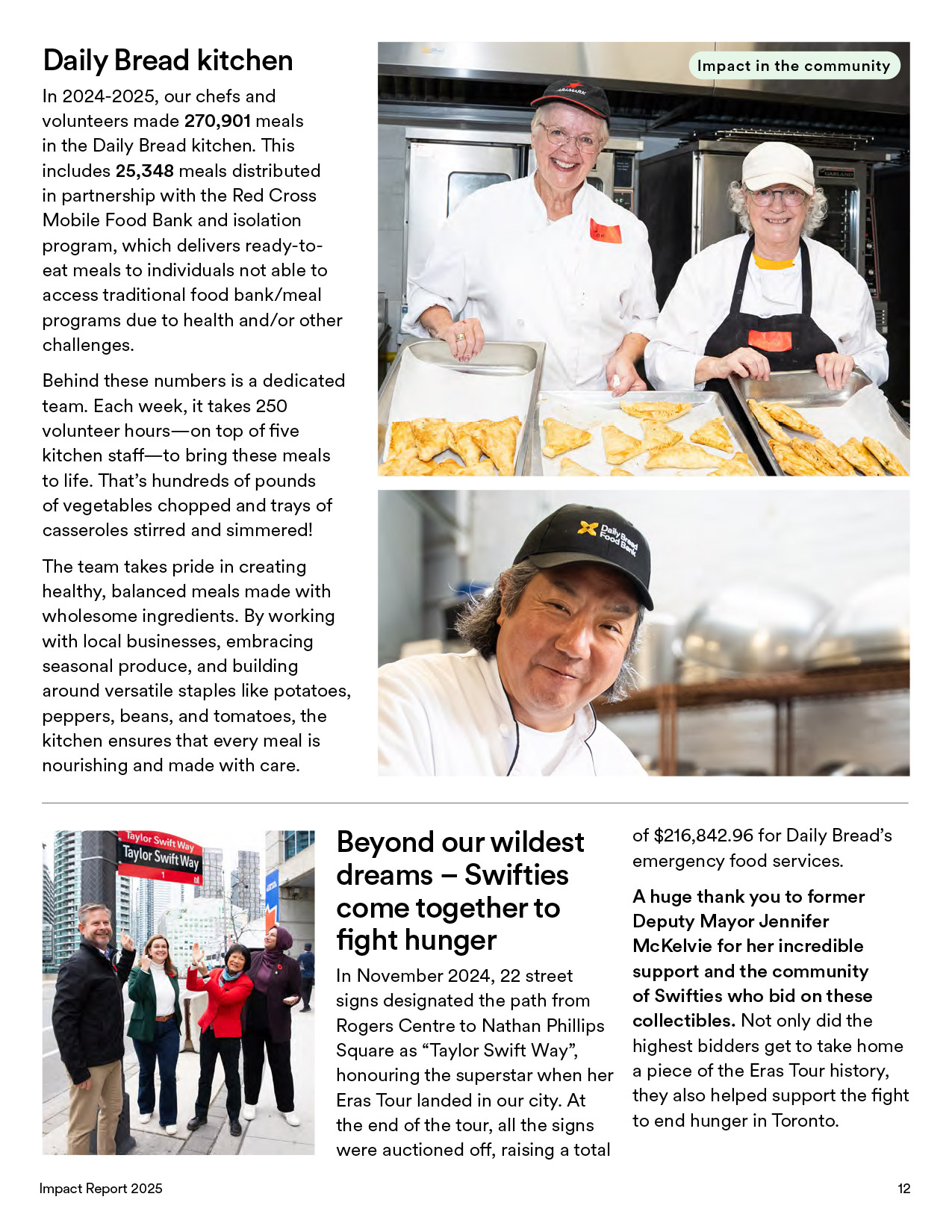 Daily Bread Food Bank 2025 Impact Report – accessible report design by Universe Design Studio