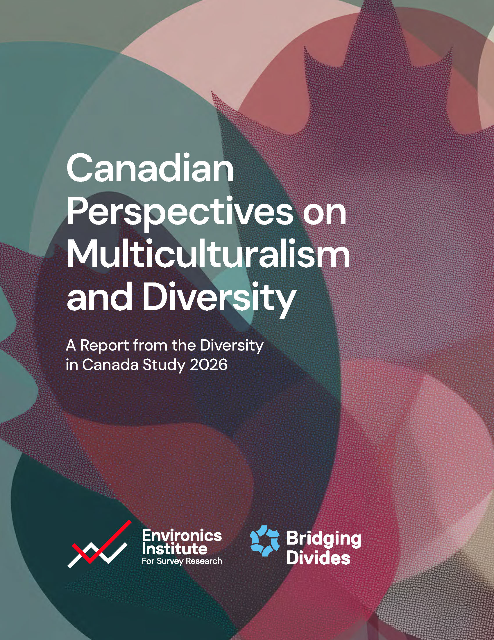 Accessible report design for the Canadian Perspectives on Multiculturalism and Diversity research publication featuring custom branding, AI-generated artwork, and clear information design.