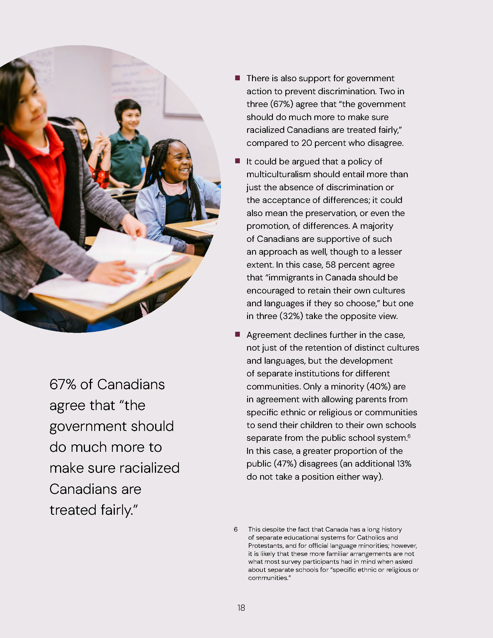 Accessible report design for the Canadian Perspectives on Multiculturalism and Diversity research publication featuring custom branding, AI-generated artwork, and clear information design.