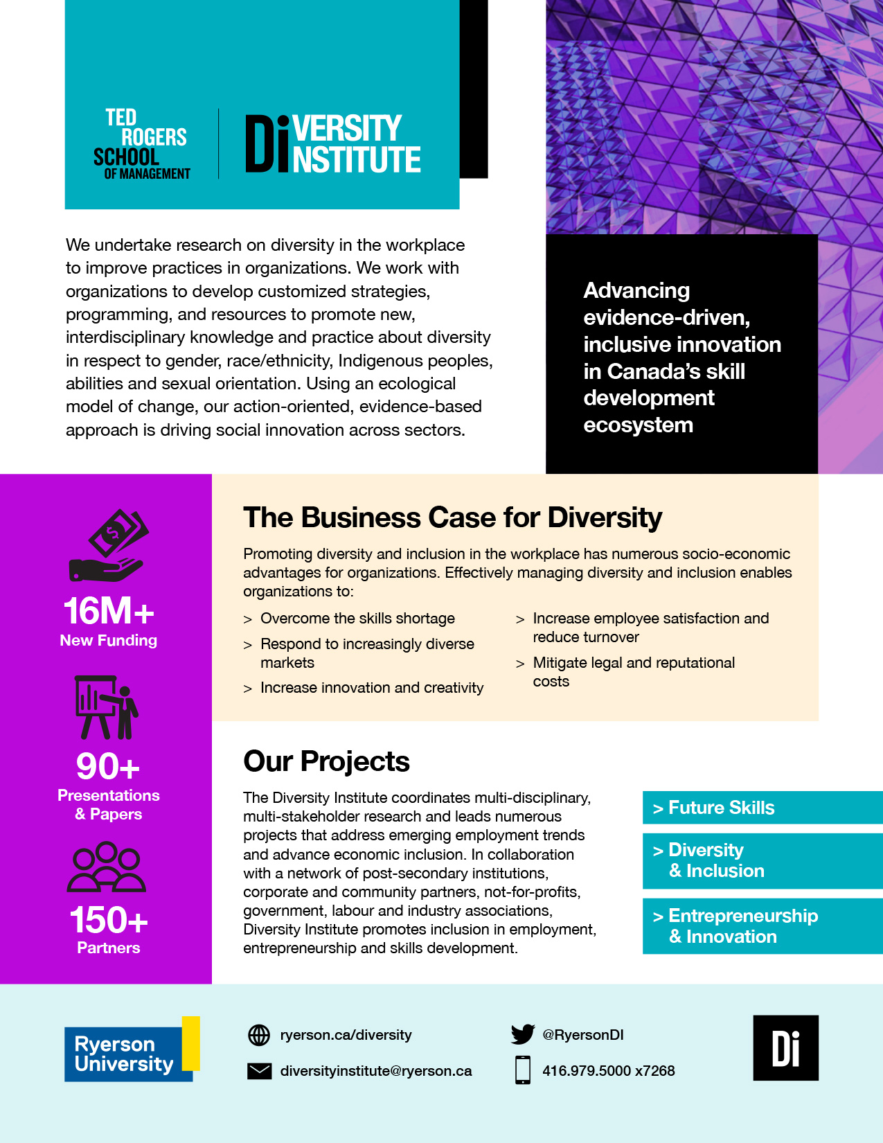 One-pager and infosheet template design by a Toronto graphic designer in Canada