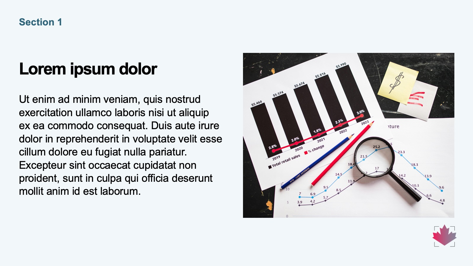 Presentation design for branded, engaging presentations and slide decks.