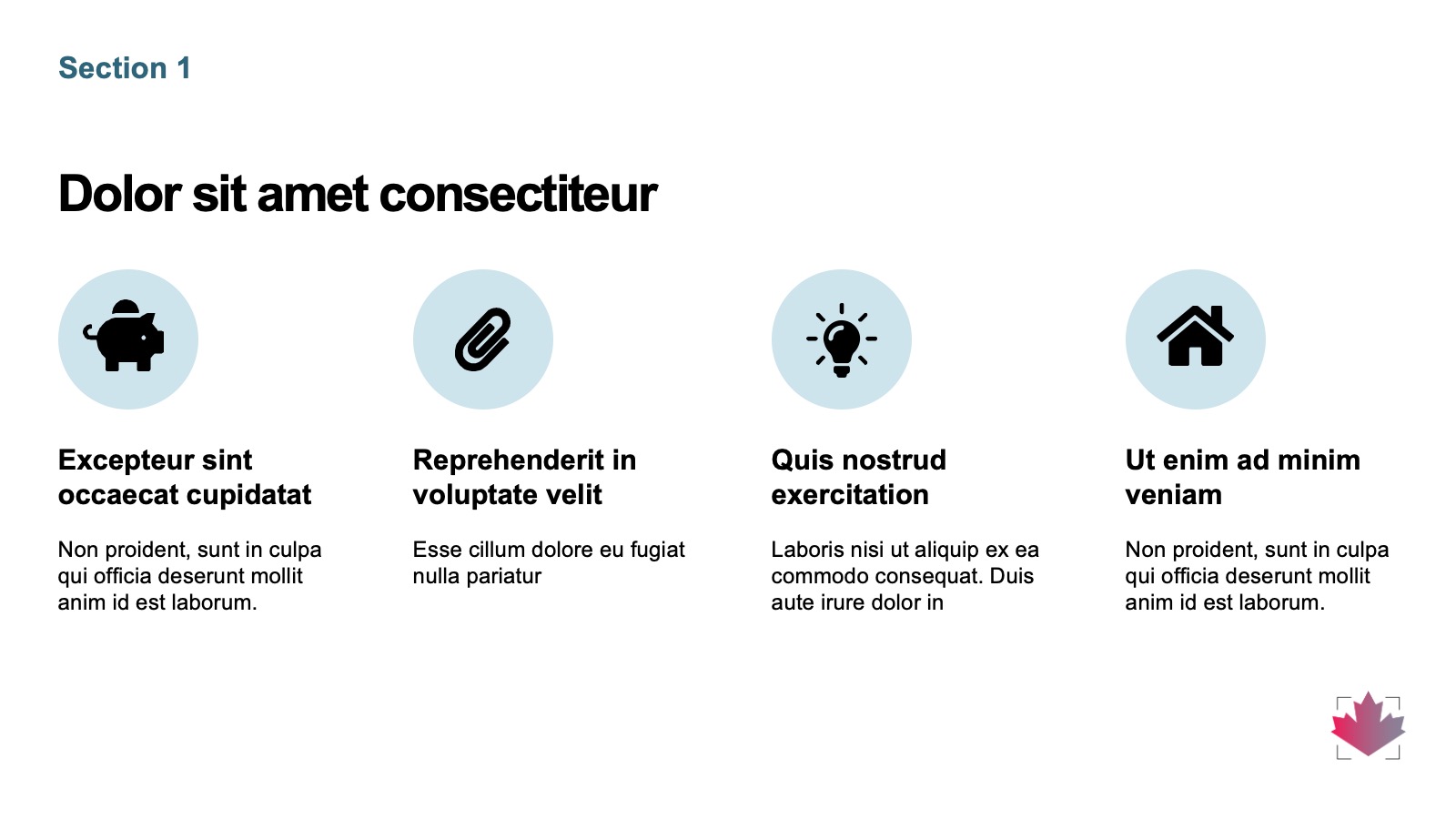 Presentation design for branded, engaging presentations and slide decks.